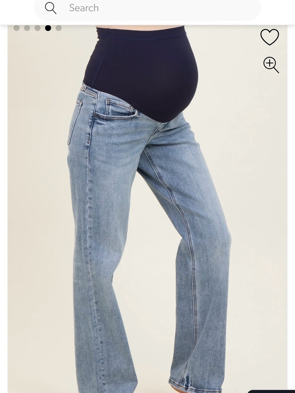 Blue Vintage Wash Slim Wide Leg Maternity Jeans